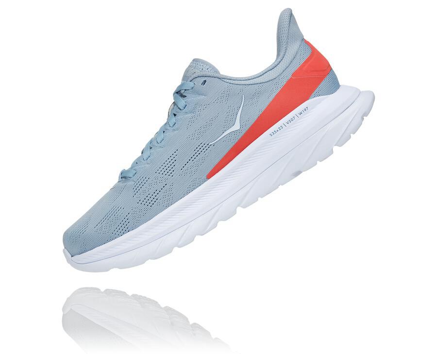 Zapatillas Running Hoka One One Mujer - Mach 4 - Azules/Blancas - SMF931074